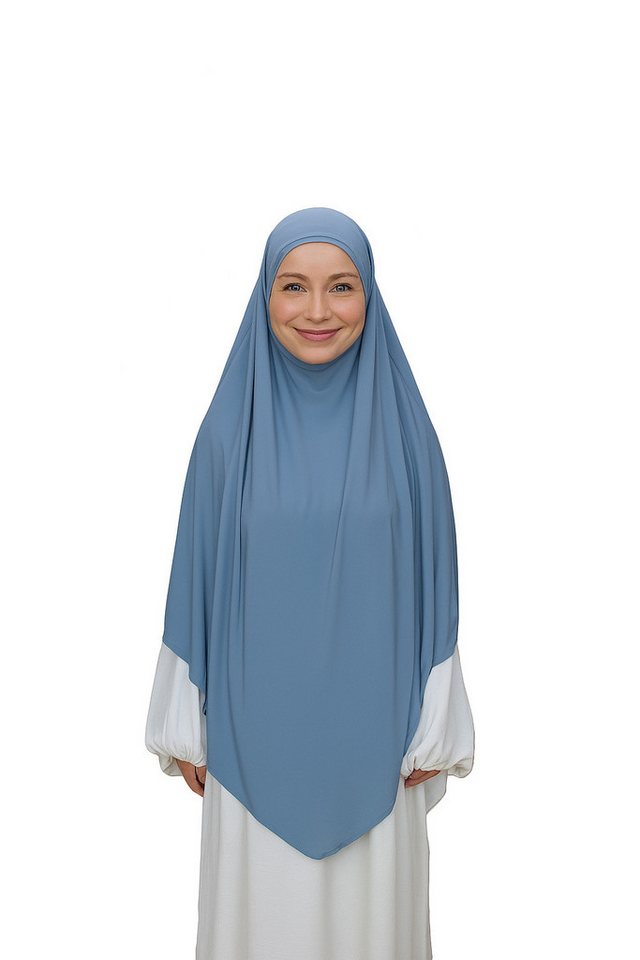 Aymasal Kopftuch Jersey premium Khimar BAYLA Einlagiger Jersey Khimar Hijab Scarf Islam, Hochwertiger weicher Stoff, leichtes Gewicht von Aymasal
