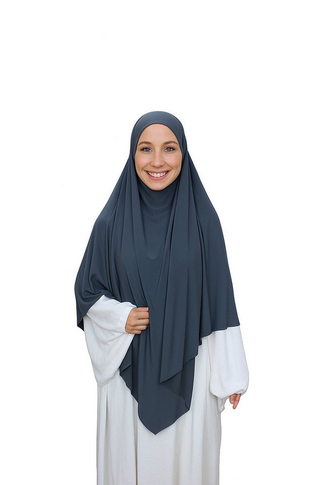 Aymasal Kopftuch Jersey premium Khimar BAYLA Einlagiger Jersey Khimar Hijab Scarf Islam, Hochwertiger weicher Stoff, leichtes Gewicht von Aymasal