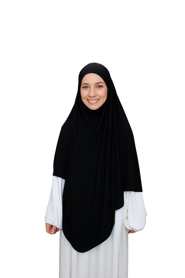 Aymasal Kopftuch Jersey premium Khimar BAYLA Einlagiger Jersey Khimar Hijab Scarf Islam, Hochwertiger weicher Stoff, leichtes Gewicht von Aymasal