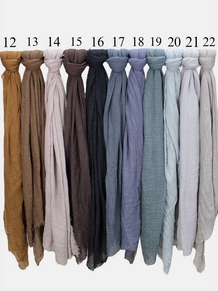 Aymasal Kopftuch Kreppschal Hijab mit Fransen Kopftuch Wraps Scarf Khimar Khumur Islam von Aymasal