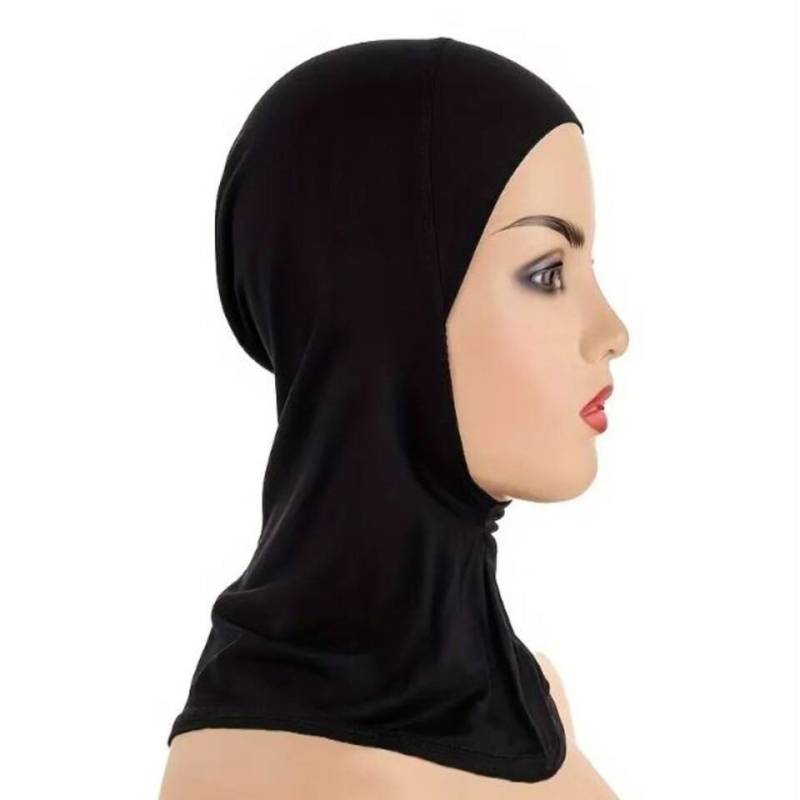 Aymasal Kopftuch Ninja Unterkopftuch Bone Schlauchbone innerer Hijab Bonnet Ninjahaube, Abschlussnaht, weicher Stoff, optimale Bedeckung von Aymasal