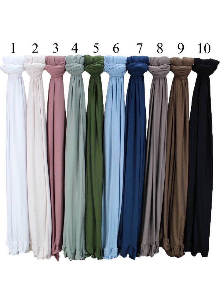 Aymasal Kopftuch Premium Jersey Hijab mit Wellen Wellenhijab Kopftuch Schal Khimar von Aymasal