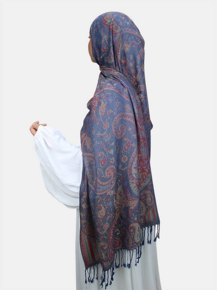 Aymasal Kopftuch Safae Pashmina Muster Hijab Kopftuch Schal Fransentuch scarf Islam, Hochwertige Viskose, feine Muster von Aymasal