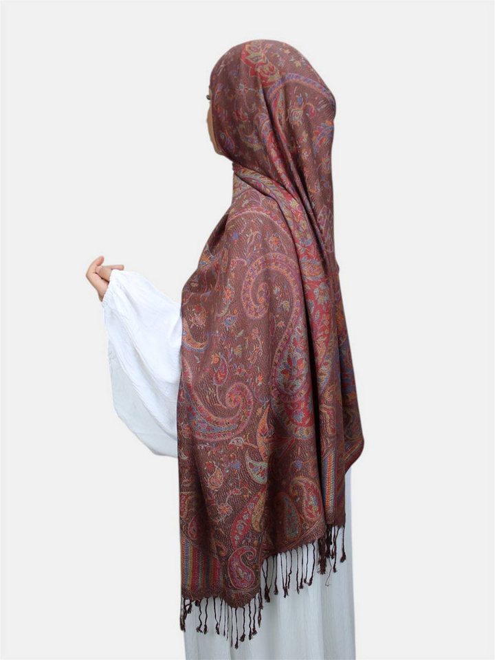 Aymasal Kopftuch Safae Pashmina Muster Hijab Kopftuch Schal Fransentuch scarf Islam, Hochwertige Viskose, feine Muster von Aymasal
