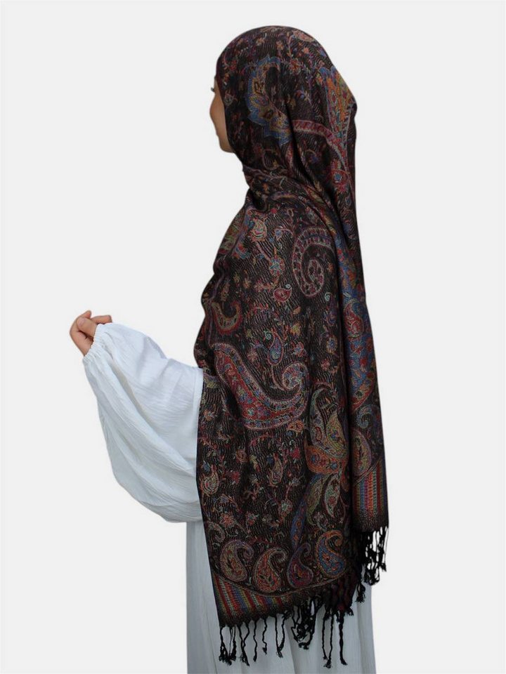 Aymasal Kopftuch Safae Pashmina Muster Hijab Kopftuch Schal Fransentuch scarf Islam, Hochwertige Viskose, feine Muster von Aymasal