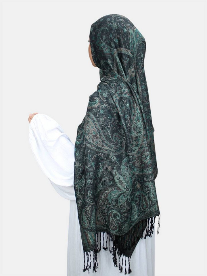 Aymasal Kopftuch Safae Pashmina Muster Hijab Kopftuch Schal Fransentuch scarf Islam, Hochwertige Viskose, feine Muster von Aymasal
