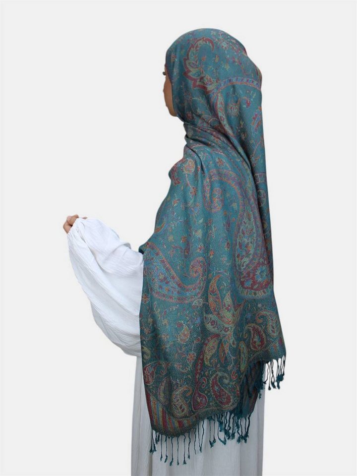 Aymasal Kopftuch Safae Pashmina Muster Hijab Kopftuch Schal Fransentuch scarf Islam, Hochwertige Viskose, feine Muster von Aymasal