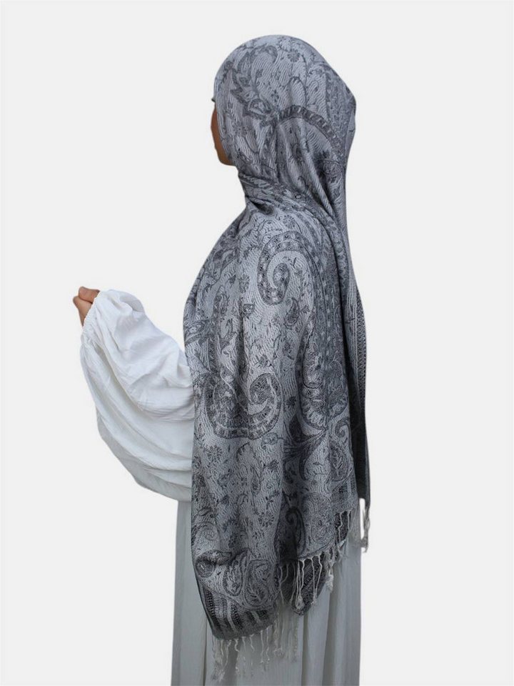 Aymasal Kopftuch Safae Pashmina Muster Hijab Kopftuch Schal Fransentuch scarf Islam, Hochwertige Viskose, feine Muster von Aymasal