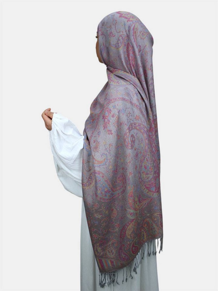 Aymasal Kopftuch Safae Pashmina Muster Hijab Kopftuch Schal Fransentuch scarf Islam, Hochwertige Viskose, feine Muster von Aymasal