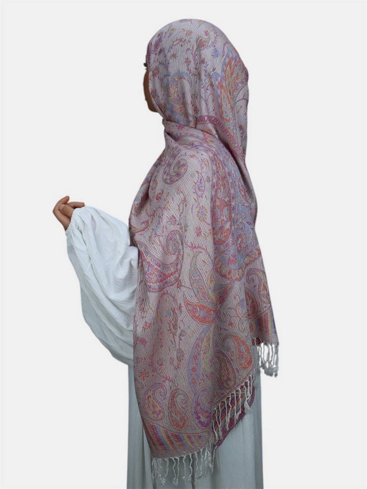 Aymasal Kopftuch Safae Pashmina Muster Hijab Kopftuch Schal Fransentuch scarf Islam, Hochwertige Viskose, feine Muster von Aymasal
