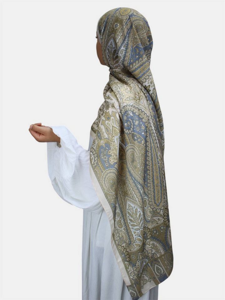 Aymasal Kopftuch Soft Boheme Hijab Bohemian Vintage Kopftuch Scarf Schal Islam 180x72, Bohemian Style, weicher Stoff, 180x72 von Aymasal