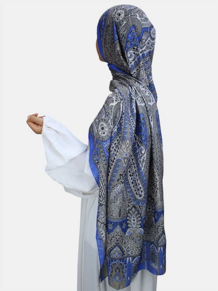 Aymasal Kopftuch Soft Boheme Hijab Bohemian Vintage Kopftuch Scarf Schal Islam 180x72, Bohemian Style, weicher Stoff, 180x72 von Aymasal