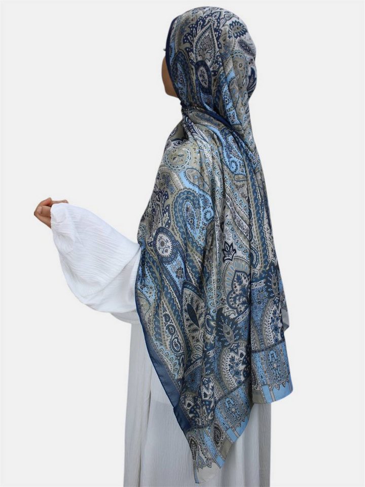 Aymasal Kopftuch Soft Boheme Hijab Bohemian Vintage Kopftuch Scarf Schal Islam 180x72, Bohemian Style, weicher Stoff, 180x72 von Aymasal