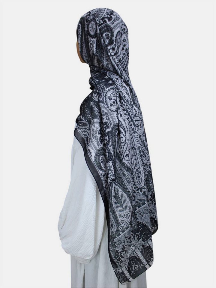 Aymasal Kopftuch Soft Boheme Hijab Bohemian Vintage Kopftuch Scarf Schal Islam 180x72, Bohemian Style, weicher Stoff, 180x72 von Aymasal