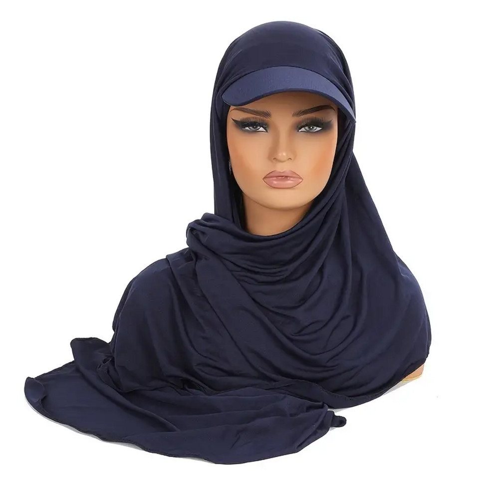 Aymasal Kopftuch Umra Hijab Cap Schal Kopftuch Khimar Khumur Cappy Sonnenschutz Islam, 3 in 1 Set aus Unterkopftuch, Cappy & Hijab / Idealer Umra Begleiter von Aymasal
