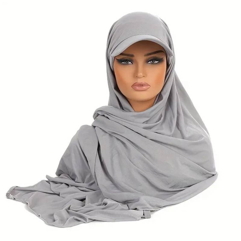 Aymasal Kopftuch Umra Hijab Cap Schal Kopftuch Khimar Khumur Cappy Sonnenschutz Islam, 3 in 1 Set aus Unterkopftuch, Cappy & Hijab / Idealer Umra Begleiter von Aymasal