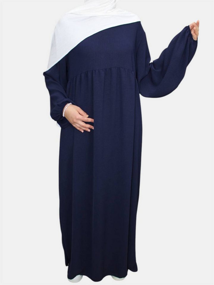 Aymasal Maxikleid Abaya Dunya Ballonärmel Kleid Islamische Gebetskleidung Kaftan Jazz Lockerer Schnitt, Ballonärmel von Aymasal