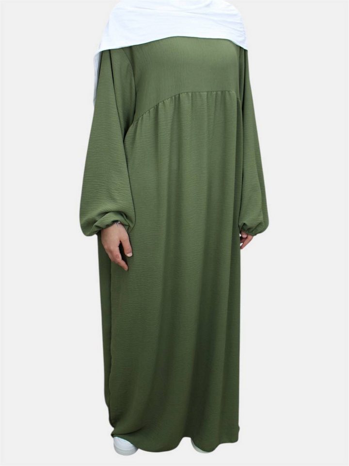 Aymasal Maxikleid Abaya Dunya Ballonärmel Kleid Islamische Gebetskleidung Kaftan Jazz Lockerer Schnitt, Ballonärmel von Aymasal