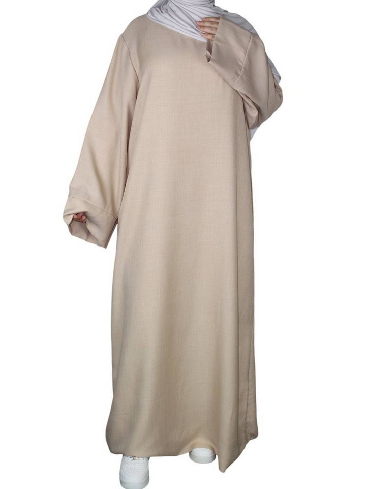 Aymasal Maxikleid Abaya MIRTO Leinenoptik Kaftan islamische Mode Alltagsabaya daily von Aymasal