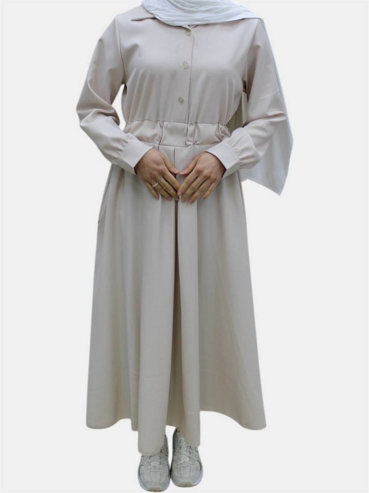 Aymasal Maxikleid Daily Kleid HANNAH Oversize Blusenkleid Abaya Kimono Herbstkleid kurz von Aymasal