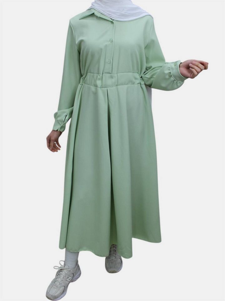 Aymasal Maxikleid Daily Kleid HANNAH Oversize Blusenkleid Abaya Kimono Herbstkleid kurz von Aymasal