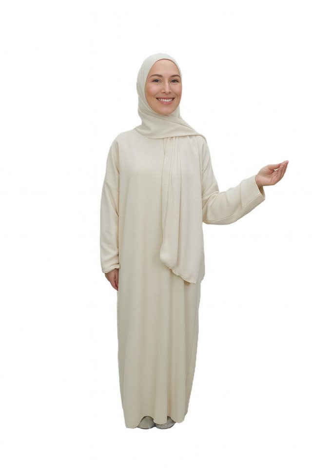 Aymasal Maxikleid Einteilige Abaya mit integriertem Hijab Gebetskleid islamicwear Gebet von Aymasal