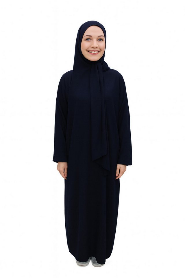Aymasal Maxikleid Einteilige Abaya mit integriertem Hijab Gebetskleid islamicwear Gebet von Aymasal