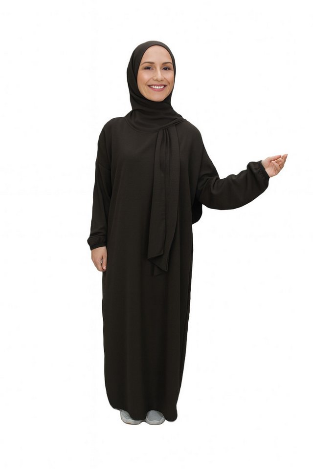 Aymasal Maxikleid Einteilige Abaya mit integriertem Hijab Gebetskleid islamicwear Gebet von Aymasal