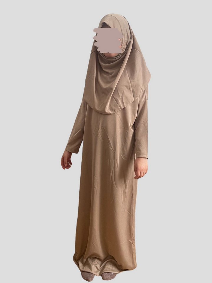 Aymasal Maxikleid Neues Model Gebetskleid Jugendliche 9-13 Mädchen 2 tlg. Kleid Islam Hijab an Kleid genäht von Aymasal