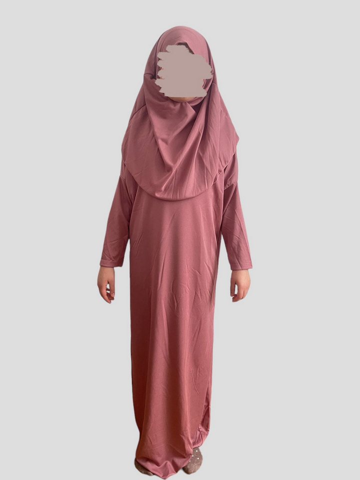 Aymasal Maxikleid Neues Model Gebetskleid Jugendliche 9-13 Mädchen 2 tlg. Kleid Islam Hijab an Kleid genäht von Aymasal