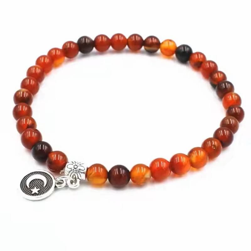 Aymasal Perlenarmband 33 Perlen Gebetskette Gebetsarmband Tesbih Tasbih Islam Zhikr Islam, Als Tesbih nutzbar, passend für die meisten Handgelenke, 19cm lang von Aymasal