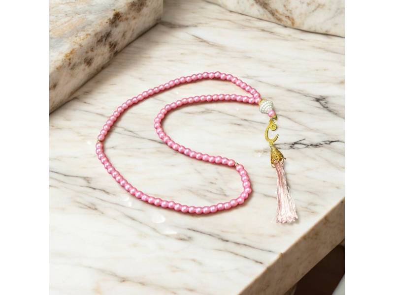 Aymasal Perlenkette 99 tlg. Gebetskette Tesbih Tasbih 99 Perlen Kettenanhänger Islam Gebet von Aymasal