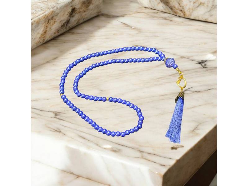 Aymasal Perlenkette 99 tlg. Gebetskette Tesbih Tasbih 99 Perlen Kettenanhänger Islam Gebet von Aymasal