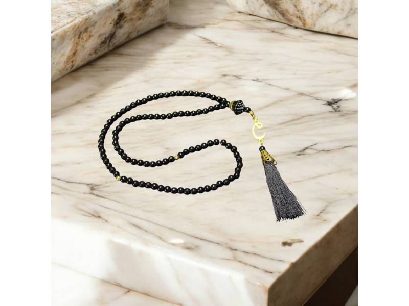 Aymasal Perlenkette 99 tlg. Gebetskette Tesbih Tasbih 99 Perlen Kettenanhänger Islam Gebet von Aymasal