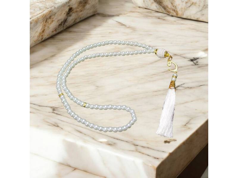 Aymasal Perlenkette 99 tlg. Gebetskette Tesbih Tasbih 99 Perlen Kettenanhänger Islam Gebet von Aymasal