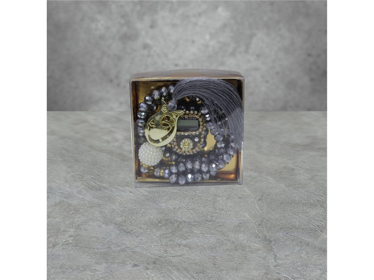 Aymasal Perlenketten-Set 2er Kristall 99 Gebetskette & Handzähler Strass Dhikr Geschenkset Set, 99 hochwertige Kristallperlen, Ideales Geschenk Konvertierung, Islam von Aymasal