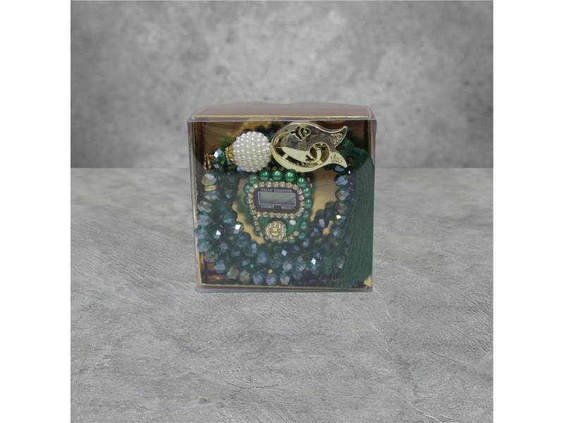 Aymasal Perlenketten-Set 2er Kristall 99 Gebetskette & Handzähler Strass Dhikr Geschenkset Set, 99 hochwertige Kristallperlen, Ideales Geschenk Konvertierung, Islam von Aymasal