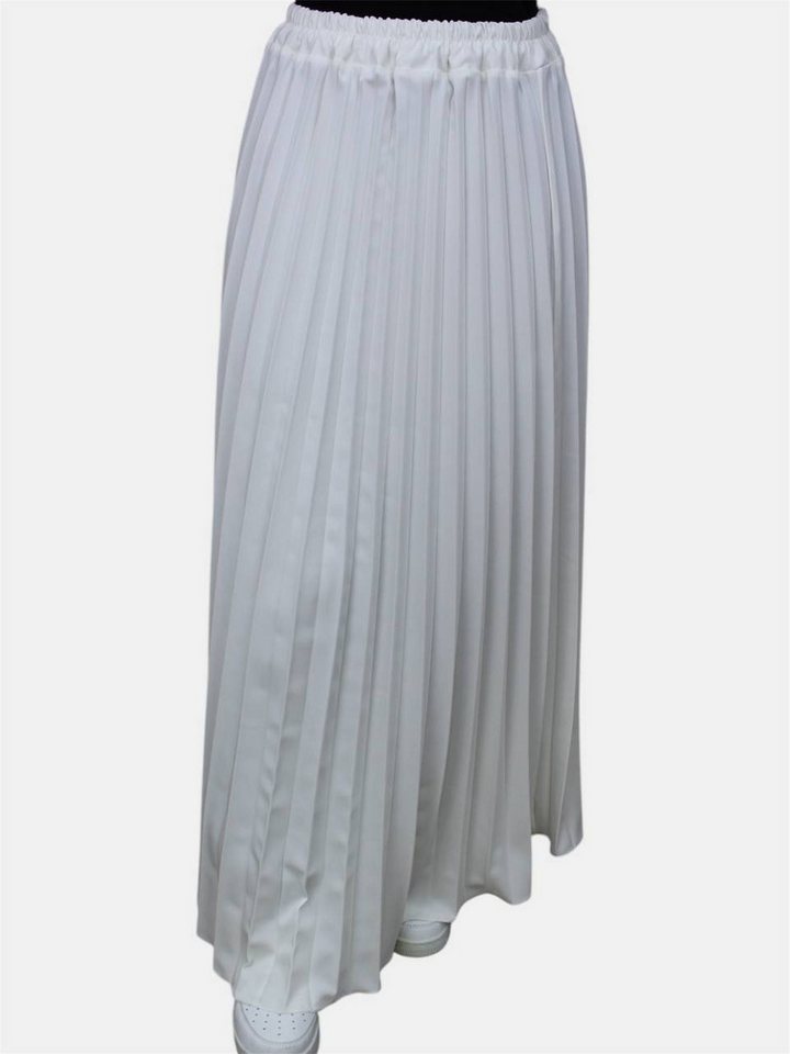 Aymasal Plisseerock Plissee-Maxirock Faltenrock elastischer Bund Damen Bleistiftrock Rock von Aymasal