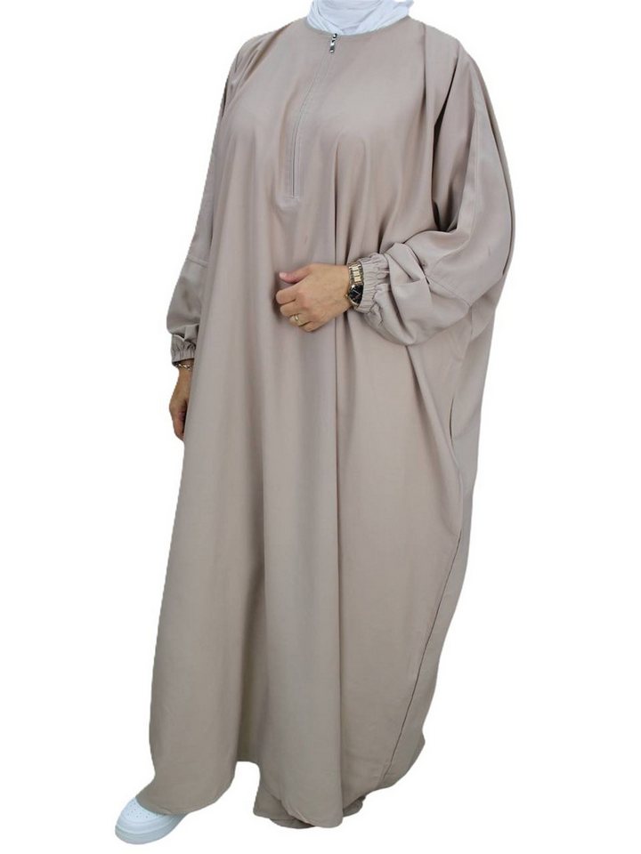 Aymasal Stillkleid Abaya Maryam mit Reißverschluss Umstandskleid Stillmode Islam Modest Reißsverschluss bis zum Bauchbereich, Ideal zum stillen von Aymasal
