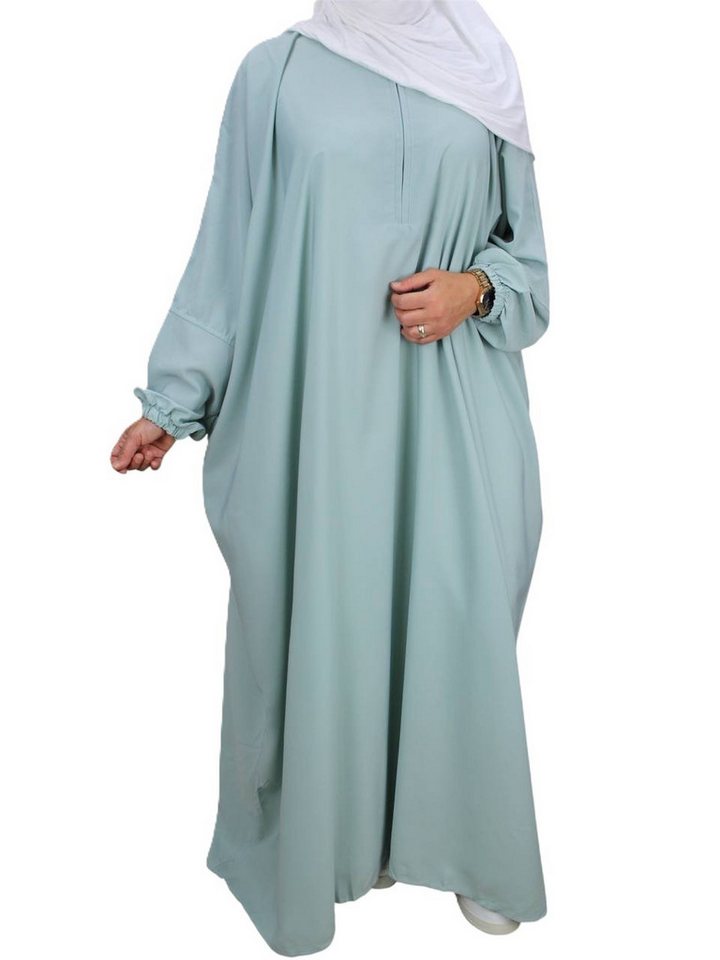 Aymasal Stillkleid Abaya Maryam mit Reißverschluss Umstandskleid Stillmode Islam Modest Reißsverschluss bis zum Bauchbereich, Ideal zum stillen von Aymasal
