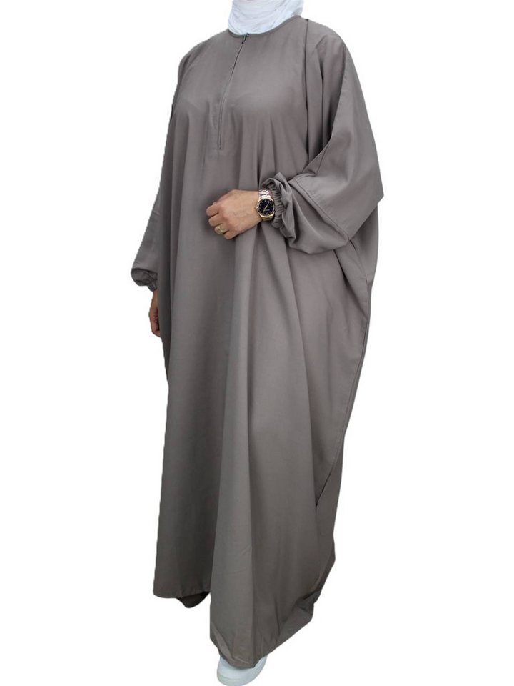 Aymasal Stillkleid Abaya Maryam mit Reißverschluss Umstandskleid Stillmode Islam Modest Reißsverschluss bis zum Bauchbereich, Ideal zum stillen von Aymasal