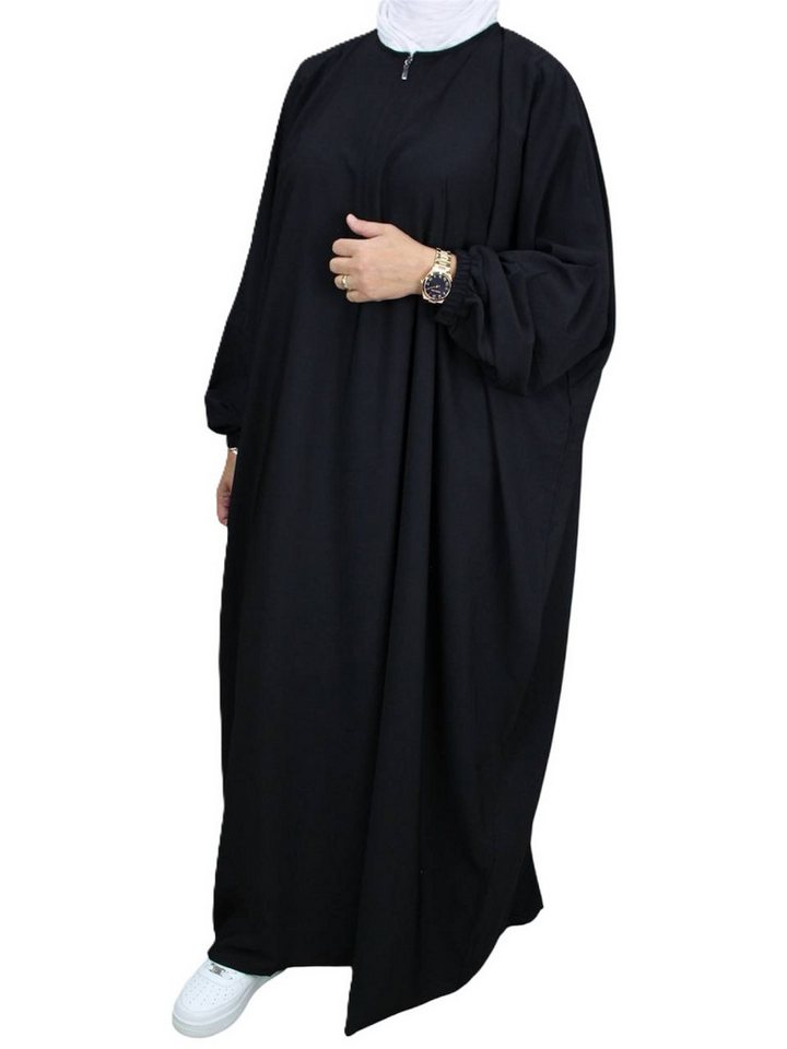 Aymasal Stillkleid Abaya Maryam mit Reißverschluss Umstandskleid Stillmode Islam Modest Reißsverschluss bis zum Bauchbereich, Ideal zum stillen von Aymasal