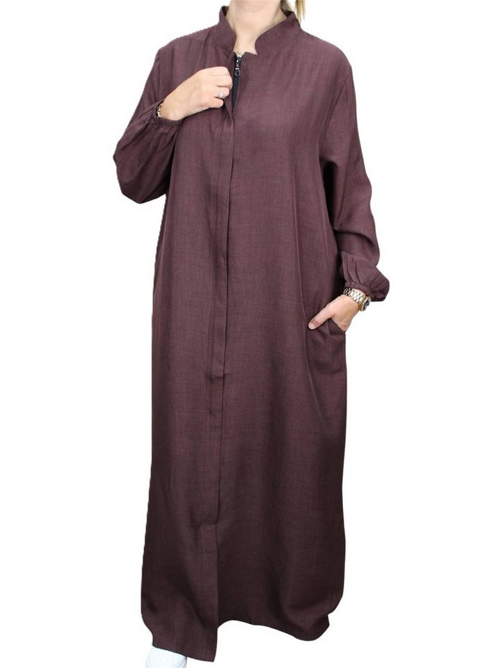 Aymasal Stillkleid Abaya mit Reißverschluss Ferace Umstandskleid Stillmode Islam Modest Reißsverschluss bis zu den Knien, Ideal zum stillen von Aymasal