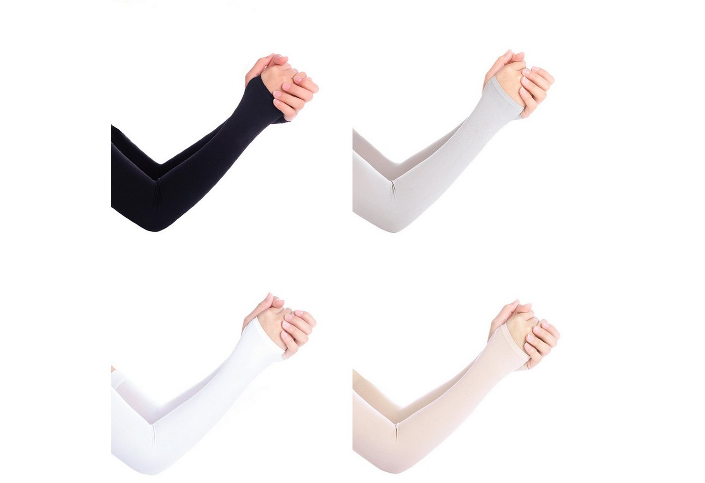 Aymasal Unterkleid Armstulpen Armlinge Armsleeve 3/4er Pack Sonnenschutz UV-Schutz Unisex von Aymasal