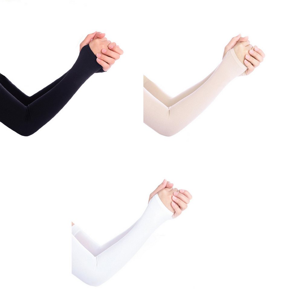 Aymasal Unterkleid Armstulpen Armlinge Armsleeve 3/4er Pack Sonnenschutz UV-Schutz Unisex von Aymasal