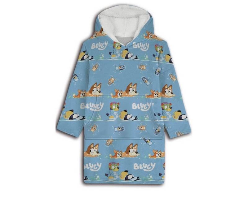 Aymax sprl Fleeceponcho Bluey Sweat Poncho Kinder 3–6 Jahre Kapuzenponcho Kuschel Fleece von Aymax sprl