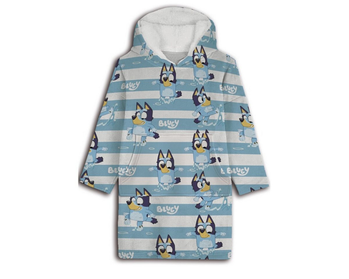 Aymax sprl Fleeceponcho Bluey Sweat Poncho Kinder 7–14 Jahre Kuschelponcho mit Kapuze von Aymax sprl