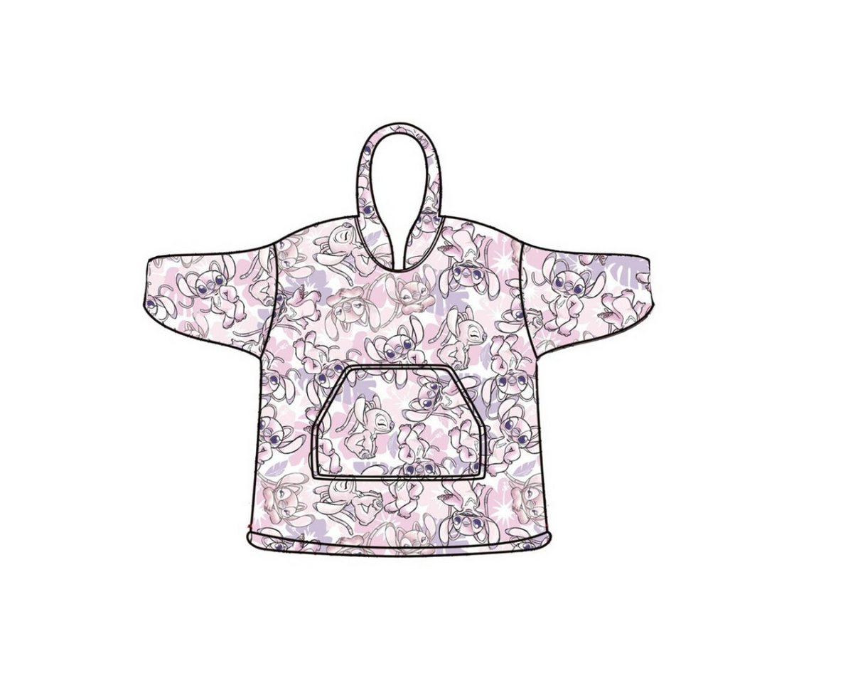 Aymax sprl Fleeceponcho Disney Stitch Kuschelponcho Erwachsene Fleece Hoodie mit Kapuze von Aymax sprl