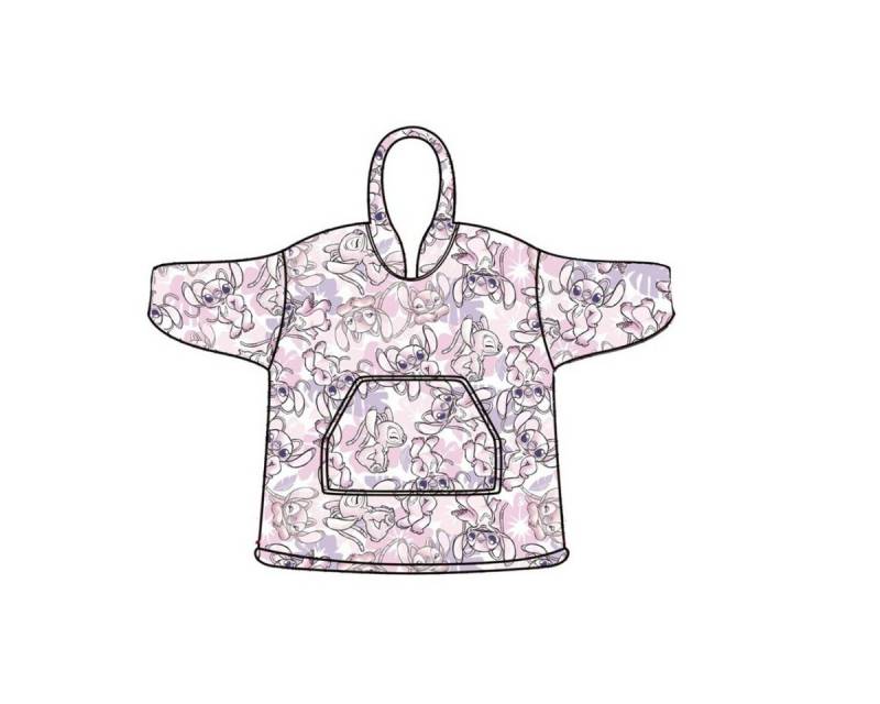 Aymax sprl Fleeceponcho Disney Stitch Kuschelponcho Erwachsene Fleece Hoodie mit Kapuze von Aymax sprl