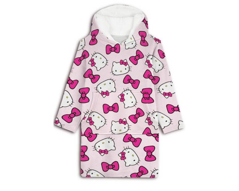 Aymax sprl Fleeceponcho Hello Kitty Sweat Poncho – Coral Fleece Kuschelponcho Erwachsene von Aymax sprl